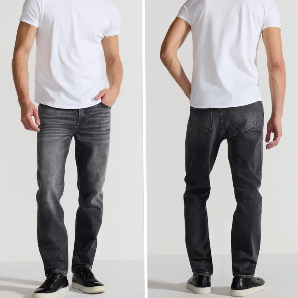 MONFRÈRE BRANDO Slim Stretch Dark Grey Jeans Made In USA Japanese Denim Sz 34